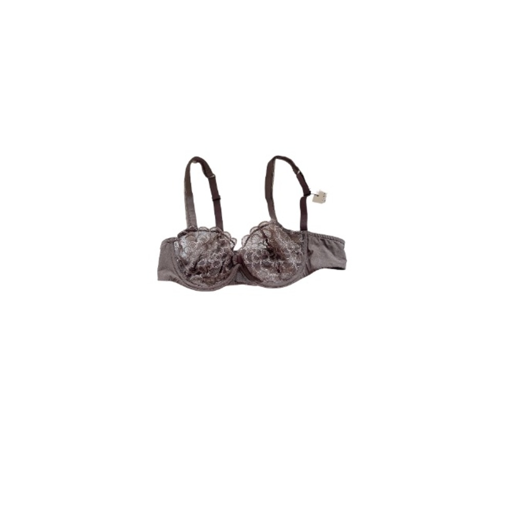 🆕 Lou Paris Smoke Grey Lace Bra - Women’s Size 38B / B38